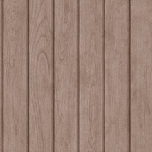 Luxe Wood Slats Brown Wallpaper
