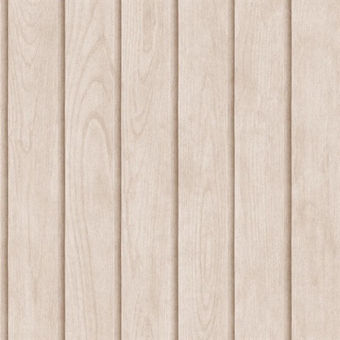 Luxe Wood Slats Maple Beige Wallpaper