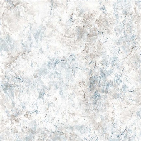 Luxurious Marble Blue Grey Wallpaper