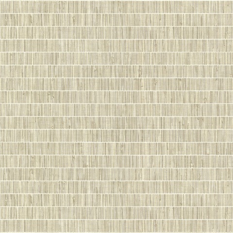 Luz Taupe Faux Basketweave Wallpaper