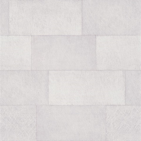 Lyell White Faux Textured Block Stone Wallpaper