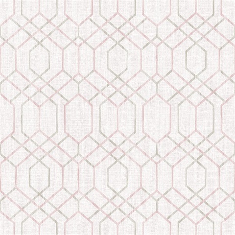 Lyla Pink Trellis Wallpaper