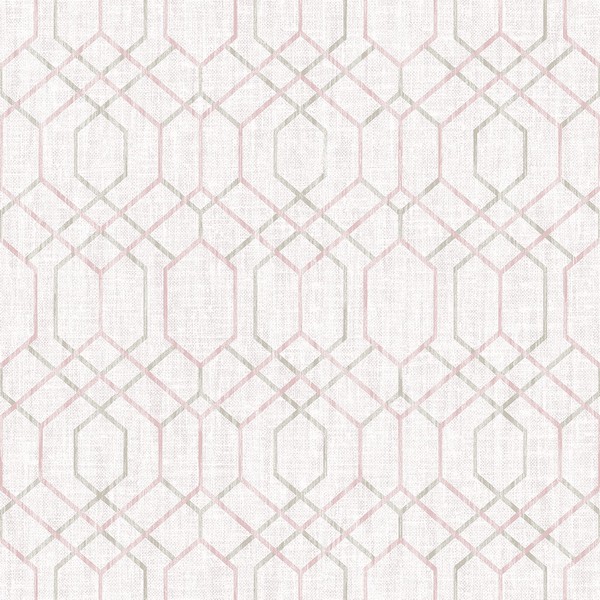2838-AW87731 | Lyla Pink Trellis Wallpaper | Wallpaper Boulevard