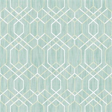 Lyla Teal Trellis Wallpaper