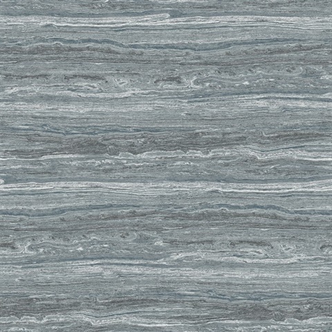 Lyman Blue Striated Wallpaper
