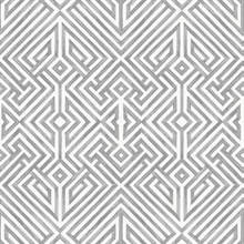 Lyon Grey Geometric Key Trellis Wallpaper