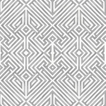 Lyon Grey Geometric Key Trellis Wallpaper