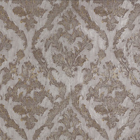 Lyra Bronze Damask Wallpaper