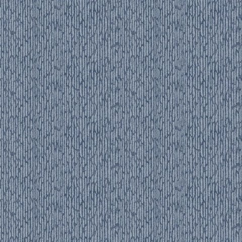Mackintosh Indigo Textured Abstract Bamboo Stripe  Wallpaper