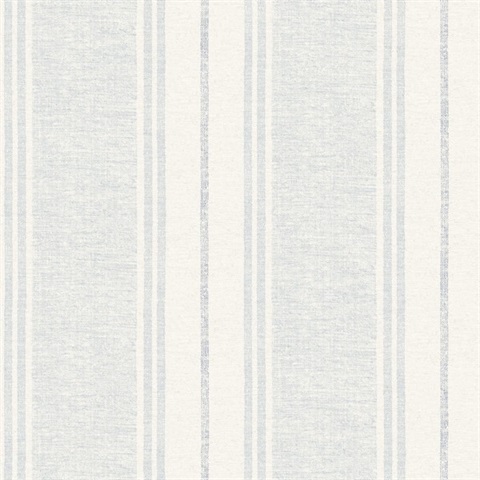 Maddox Sky Blue Flannel Stripe Wallpaper