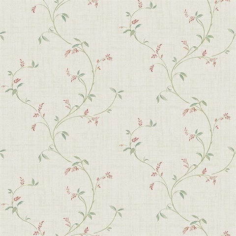 Madeley Coral Floral Trail Wallpaper