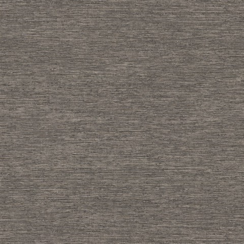 Mae Charcoal Faux Grasscloth Wallpaper