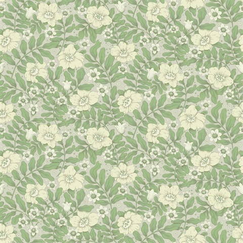 Maggan Jade Floral Trail Wallpaper