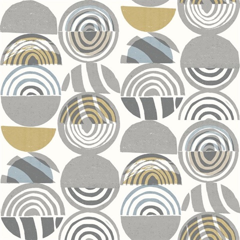 Mahe Grey Mod Geometric Wallpaper