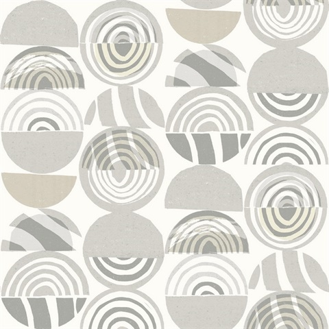 Mahe Light Grey Mod Geometric Wallpaper