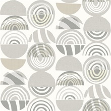 Mahe Light Grey Mod Geometric Wallpaper