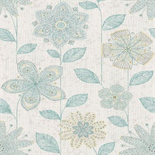 Maisie Teal Batik Flower