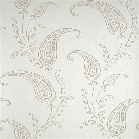 Majidah Cream Paisley Wallpaper