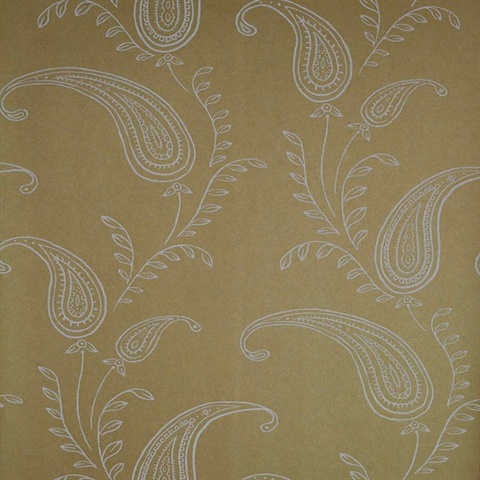 Majidah Gold Paisley Wallpaper