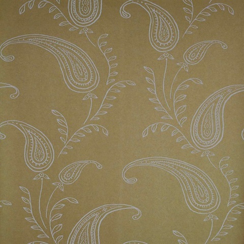 Majidah Gold Paisley Wallpaper