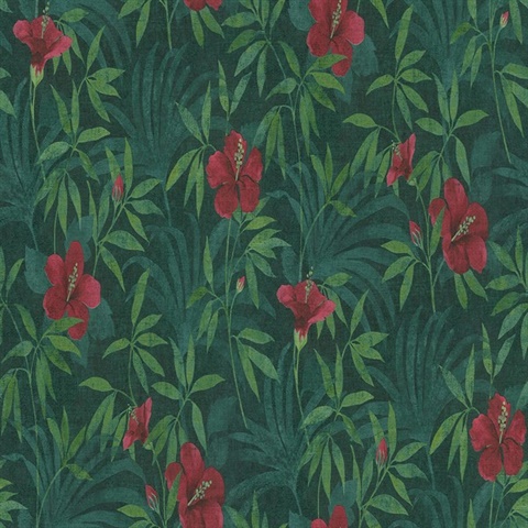 Malecon Green Bontanical Flowers Wallpaper