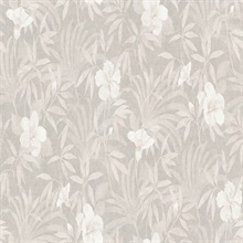 Malecon Grey Bontanical Flowers Wallpaper