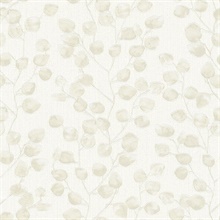 Mali Beige Textured Small Leaf Trail Wallpaper