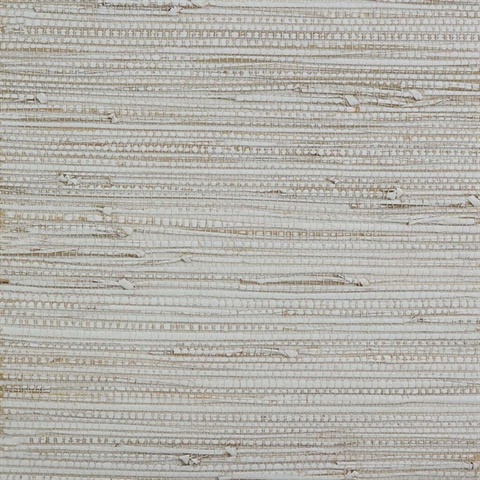 Malia Grass and Natural Fibers Raw Cotton Wallpaper