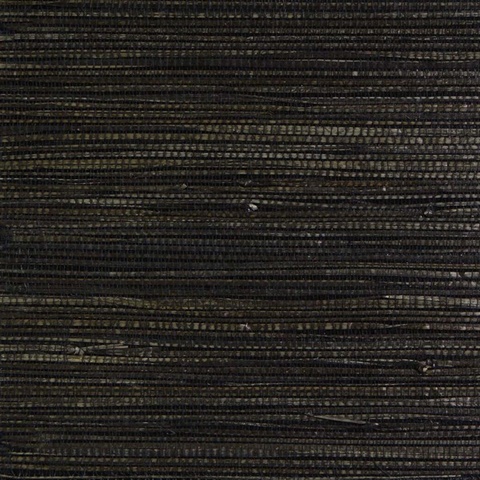 Malia Grass Black Natural Grasscloth Wallpaper