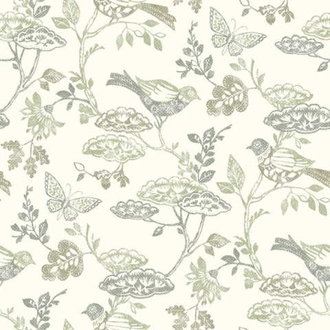 Malmo Green Bird Trail Wallpaper