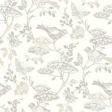 Malmo Grey Bird Trail Wallpaper