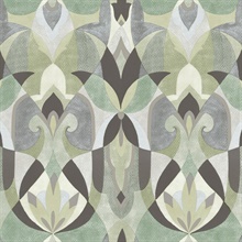 Malta Green and Glint Wallpaper