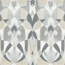 Malta Neutral and Glint Wallpaper
