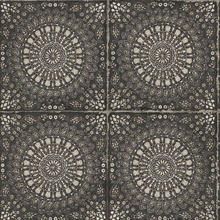 Mandala Boho Chic Medallion Black Wallpaper