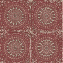 Mandala Boho Chic Medallion Red Wallpaper