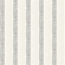 Mandevilla Aqua Vine Stripe Wallpaper