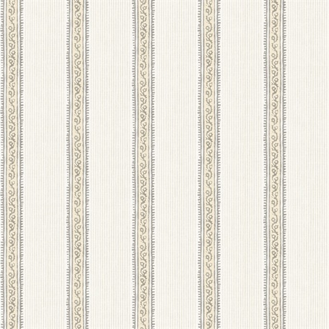 Mandevilla Honey Vine Stripe Wallpaper