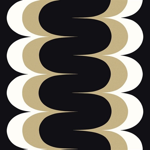 Mandolin Golden Straw Modern Abstract Stripe Wallpaper
