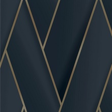 Manfred Navy Blue Modern Herringbone Wallpaper