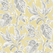 Mangrove Yellow Botanical Leaf Wallpaper