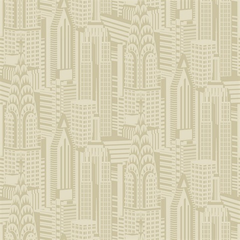 Manhattan Skyline Aurum City Scaper Wallpaper