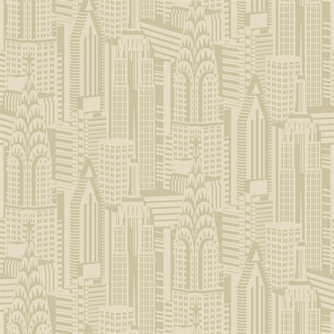 Manhattan Skyline Aurum City Scaper Wallpaper