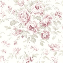 Manon Purple Rose Stitch Wallpaper