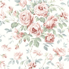 Manon Rasberry Rose Stitch Wallpaper