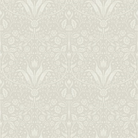 Mara Beige Tulip Ogee Wallpaper