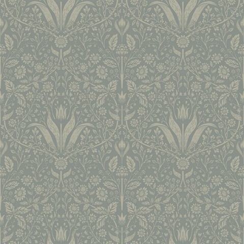 Mara Green Tulip Ogee Wallpaper