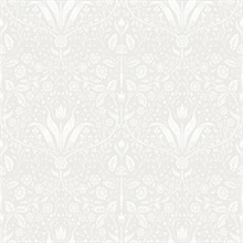 Mara Light Grey Tulip Ogee Wallpaper