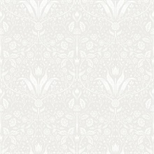 Mara Light Grey Tulip Ogee Wallpaper