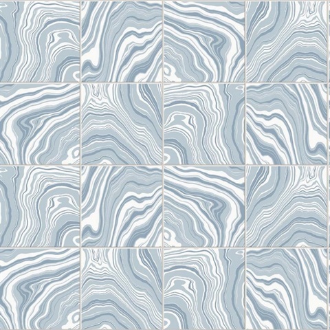 Marbled Tile Tile Lakeside Peel and Stick Wallpaper