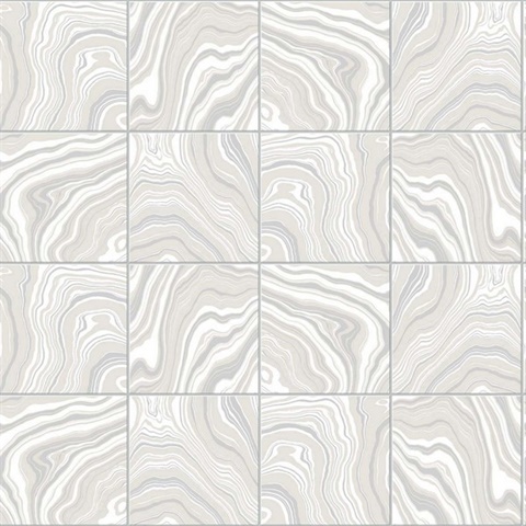 Marbled Tile Tile Quartz Peel and Stick Wallpaper